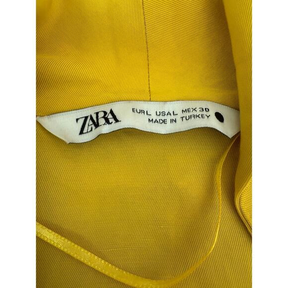 ZARA Yellow Oversized Flowy Blouse Size Large - Picture 3 of 5